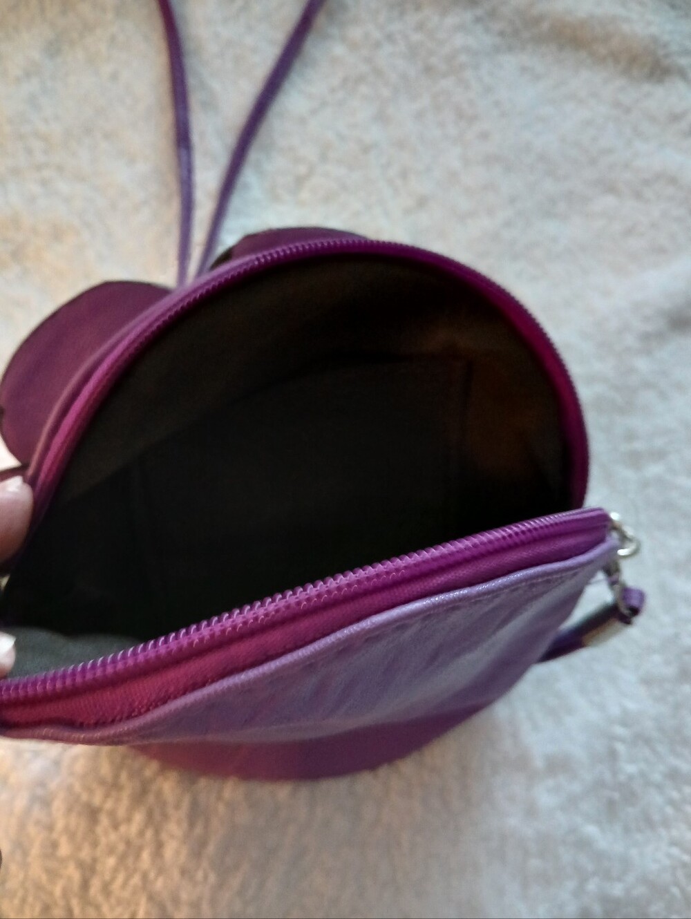 ●FINAL SALE●  Purple Floral Crossbody Bag - Women's Flower Accent Purse NWT - Picture 8 of 10